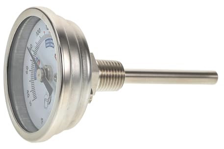 ABOOFAN Thermomètre À Vin De Fabrication Professionnelle Acier Inoxydable Conception Axiale Bimétallique Fileté Pour