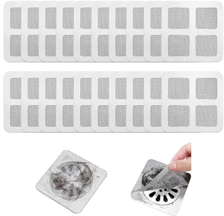 UEIOAVL Coladores de desagüe Filtro de drenaje desechable para 20 piezas, filtro de cabello para ducha, filtro de drenaje para cabello adecuado para cocina, baño y balcón