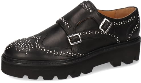 Melvin & Hamilton Women Sally 47 Monk-Strap Loafer, Black, 9 UK