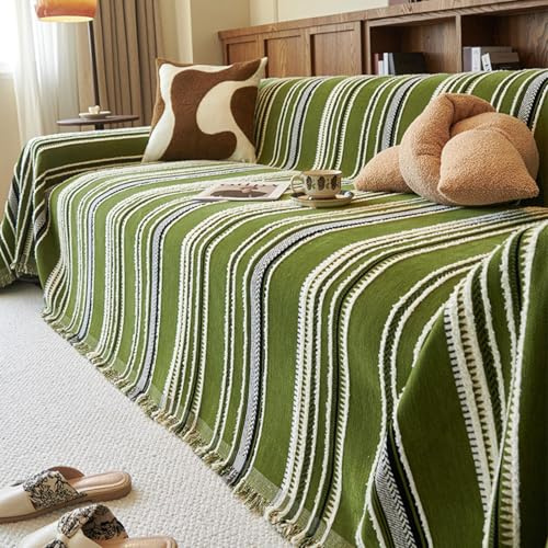 Sofftäck Mjuka och Hållbara Sofatäck Modern Sofaöverdrag för 1-4 Platser Halkskyddande Filt Möbelskydd Lämpligt för Alla Årstider green 180X260cm/70.87X102.36In