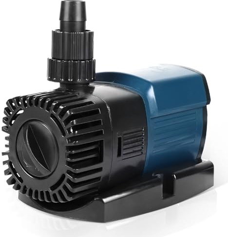 SWAWIS Pompa Laghetto Pompa Acqua con Filtro 18W 2800L/H Efficienza Energetica Altezza max. 3M Cavo 10M per Laghetto da Giardino Fontana