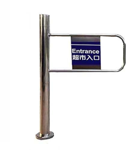 Puerta de entrada automática de metal para supermercado, puerta batiente doble de rebote, portal de entrada unidireccional (60 x 97 cm) - Solución de acceso duradera y segura