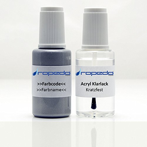 dropedo Lackstift für RAL 7024-GL Graphitgrau 20ml + Klarlack 20ml