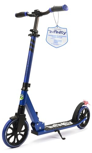SereneLife Folding Kick Scooter, Kick Scooter for Kids Ages 8–12, Boys, Girls, Teenagers 11–15, Stunt Folding Scooter, Adult Scooter with Big Wheels, Lightweight & Adjustable
