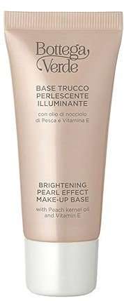 Bottega Verde - Base trucco Perlescente, 30 ml, Illuminante Viso, con Olio di Nocciolo di Pesca e Vitamina E