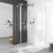 WDWRITTI Duschwand 90x185 Duschabtrennung Walk In Dusche mit Stabilisator Duschtrennwand aus Echtglas 6mm ESG Sicherheitsglas Klarglas