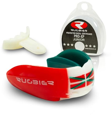 Rugbier - Protector Bucal Pro XP para Rugby - Talla Niños hasta 12 Años - Unisex - Protector Dental Deportivo Profesional Junior - Euskadi