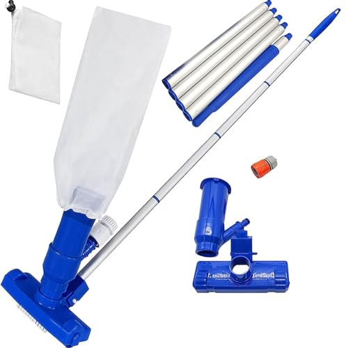 Vacuum Pool Cleaner - Portable Pool Vacuum, Handheld Pool Cleaner | leaaf Cleaner with No Electricity Required, Manual Cleaning Tool for Home Pools, Backyard Pools, Inflatable Pools, and Spas