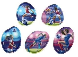 ergobag Klettie Motivwelt Temenwelt - da collezione, Regina di calcio - Multi Colored, Taglia unica