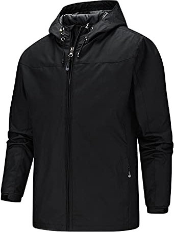 Generisch Winterjacke mit Futter Hooded Parka Winterregenjacken Für Herren Winter Regenjacke Für Herren Jacke Herren 5Xl Übergröße Winter Herren Mantel S/M/L/Xl/Xxl/3Xl/4Xl