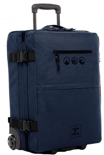 SONS OF ALOHA Valise Cabine et Sac à Dos Kane 2-en-1 Sac à Dos Trolley Cabine - Pet recyclé, Hydrofuge - Bagage d'embarquement Hybride à roulettes 50 x 40 x 20 cm