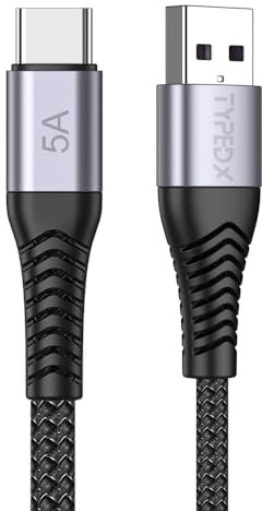 TYPEDX USB to USB C Cable [2M, 6.6FT] 100W 5A - Fast Charging for Google Pixel 10, 9, 8 Pixel Fold, Samsung Galaxy, MacBook, iPad Pro, Switch, Dell XPS - Braided