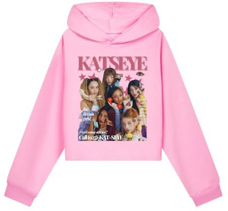 Temolie KATSEYE Merch Hoodie för flickor, hiphop långärmad huvtröja från MANON SOPHIA DANIELA Vardagskläder