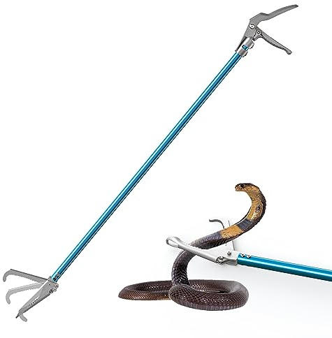 G2 60-inch Professional All-Aluminum Alloy Snake Tong Reptile Grabber Rattle Snake Catcher Wide Jaw Handling Tool with Lock(60inch)