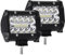 Kraumi LED Arbeitsscheinwerfer 4 Zoll 60W Cree LED Zusatzscheinwerfer 12V 5,600lm Auto Scheinwerfer Offroad Flutlicht Wasserdicht IP67 Arbeitslicht(2 Stück)