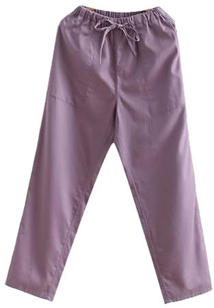 Reine Baumwolle Tai Chi Hosen Training Anzug Baggy Tang Anzug Hosen Männer Kung Fu Hosen Kampfsporthosen Hose purple-L