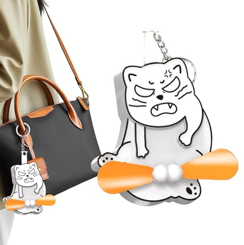 YNPQTDS Mini Hand Fan, Portable Mini Personal Fan, No Battery Keychain Gadgets Cooler for Travel Teen Airplane Kids Concert Camping Trip Beach Mom Girl Women