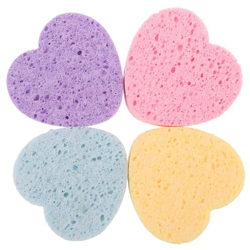 GARVALON 4 Esponjas de Pintura de Acuarela en Forma de Corazón Alta Absorción y Construcción Firme para Limpieza y Proyectos Artísticos de Artistas