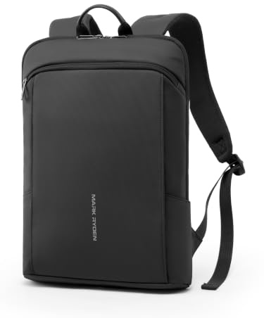 MARK RYDEN Mochila delgada para portátil de negocios para hombre, mochila ultraligera de trayecto con cremalleras YKK y respaldo acolchado transpirable, para uso urbano y universitario