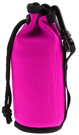 Water Bottle Carrier, 500ML Insulated Neoprene Pouch Bottle Holder Bag Protector Sleeve Cover Case, Great for Stainless Steel and Plastic Bottles Rose Red 6.4 x 17.5cm