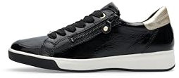 ARA Damen Rom Sneaker, Schwarz Platin, 39 EU