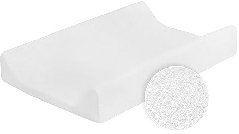Baby Terry Cover for Changing Mat 80x50 cm for Nappy Changer with Raised Edges (White)
