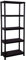 TAHA ® 5 Tier 60cm Wide Heavy Duty Black Plastic Shelving Unit Storage Organiser Garage Home Pantry Racking Shelf Shelves Workbench Workman Bays Racking Tools Paint Stationary 173X60X30