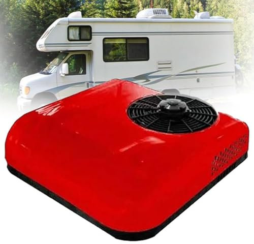 FANYING Car Electric Rv Rooftop Air Conditioner 12v/24v Parking Air Conditioning for Suv Motorhome Truck Van Caravans,Red-12V