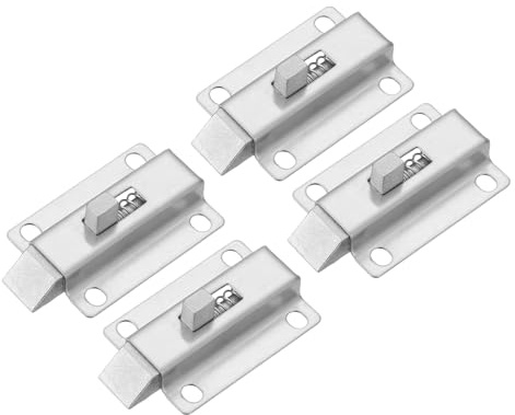 QUARKZMAN Resorte Bloqueo Cerradura, 50mm/2 Automático Resorte Cargado Cierres Inoxidable Acero Puerta Perno Pestillo para Puerta Ventana Gabinete Muebles, 4uds