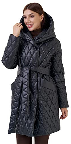 KOG Winterjacke Damen Jacke Warmes Daunenjacke Baumwolle Fahrradmantel Kleidung Frau übergangsjacke Warehouse Deal Winter Blusenjacke Freizeit Pullover Frauen Vliesjacke Angebote Schwarz L