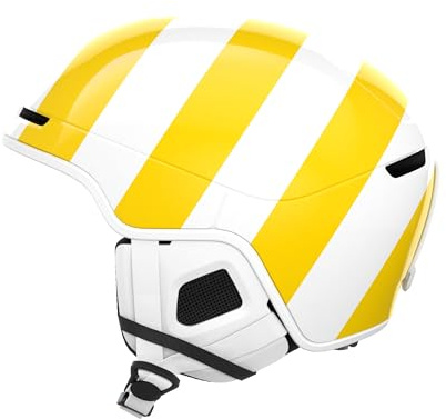 POC Casco da sci unisex per adulti Obex Pure Jaune/Blanc, M-L (55-58 cm)