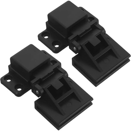 TEHAUX Cerniere per Copertura Giradischi in Plastica Nera Antiscivolo Facile Installazione per Riparazione Coperchio Giradischi Audio Domestico