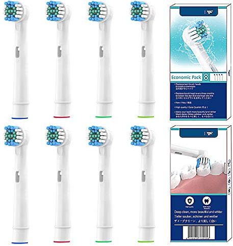 YanBan 8 Pezzi Spazzolino di Ricambio per Oral B, Testine di Ricambio Compatibili con Braun Vitality 3D Spazzolino Elettrico Ricaricabile