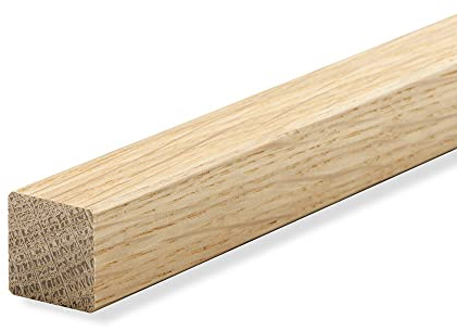 REESE | Quadratleisten Vierkantleisten Bastelleisten Abdeckleisten | Eiche Massiv | 20x20mm | Eiche LACKIERT