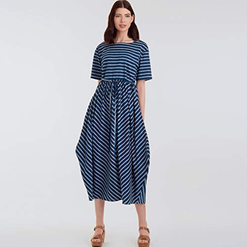 Simplicity Sewing Pattern S9140 Misses' Relaxed Pullover Dress, A (XXS-XS-S-M-L-XL-XXL), White