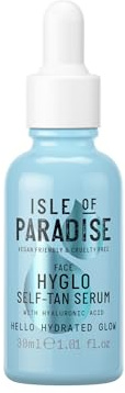 Isle of Paradise HYGLO FACE Sérum autobronzant (30 ml) Soin de la peau autobronzant progressif avec acide hyaluronique ingrédients naturels et végétalien