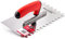 COMENSAL Notched Tiling Trowel 0.4- Plastering Notched Trowel - Stainless Steel - Non-Slip Soft Grip - Made in EU - 10x10 mm