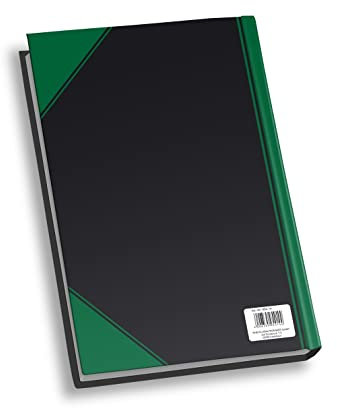 RHEITA 956-16 Kladde China-Kladde, A6, blanko, 96 Blatt, 60g/m², schwarz mit farbigen Ecken,grüne Ecken