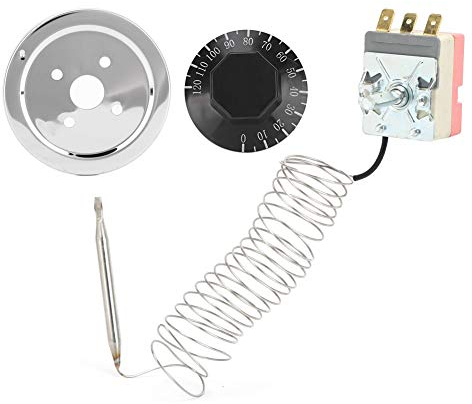 Commutateur de Ventilateur Thermique, Thermostat de Contrôle de Température 0-120 °C, Pièces Automobiles Universelles pour Interrupteur de Ventilateur de Radiateur pour Voiture