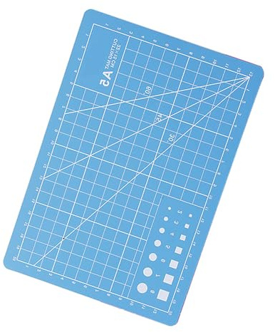 BE-TOOL Tapis de découpe A5 en PVC auto-cicatrisant pour couture, matelassage, travaux manuels (bleu)