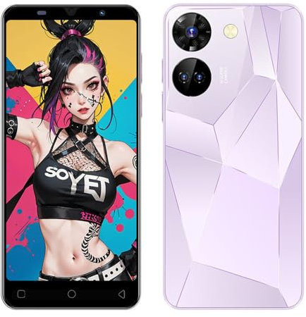 JtQtJ día para Smartphones, 5.0 Pantalla IPS, 16GB ROM 128GB Ampliable, Android 9.0, Dual SIM Dual Camera 3G Móviles y Smartphones Libres (Z-20Pro-PINK)