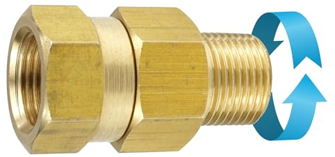 Drehgelenk | für Hochdruckreiniger | bis 280 bar | 360° Drehung | G 3/8 IG x G 3/8 AG | Schlauch Hochdruckpistole Drehkupplung