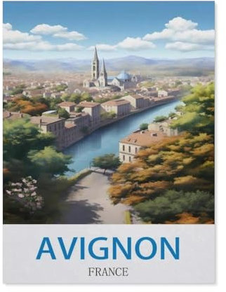YYHMKBYY，Jigsaw Puzzle 1000 Piece，Avignon France，Classic Puzzle DIY Kit Paper Toy Unique Gift Home Decor（50x70cm）-Q20