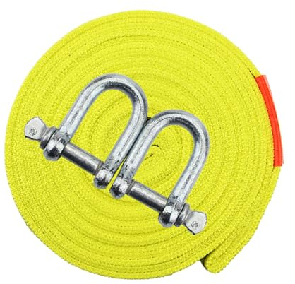 Sangle de remorquage en Nylon - Résistance à la Rupture - Câble de récupération de Voiture - Corde de récupération d'urgence avec Crochets, SUV Truck RV - Bouton de remorquage réfléchissant