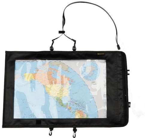 para mapas al Aire Libre, Soporte de navegación de PVC Impermeable de 19.09 Pulgadas, de Viaje Plegable a Prueba de Polvo, de Transporte Ligera, Almacenamiento extraíble Transparente