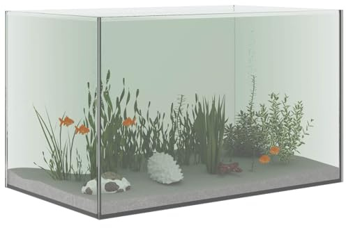 Aquarium en Verre, Aquarium Nano Tank Fish Tank Bocal à Poissons Transparent 50x30x30 cm Verre