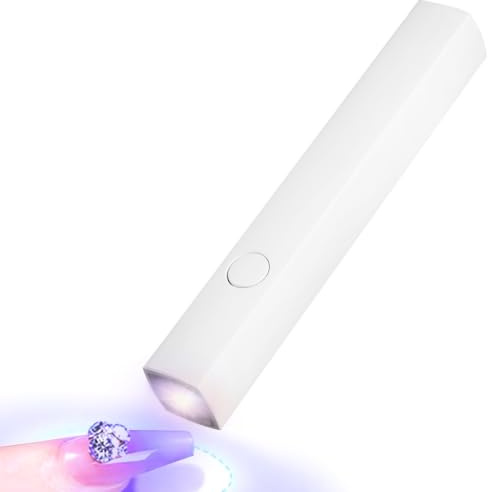 Lampada UV Mini per Unghie, Ricaricabile 186mah, Bianco