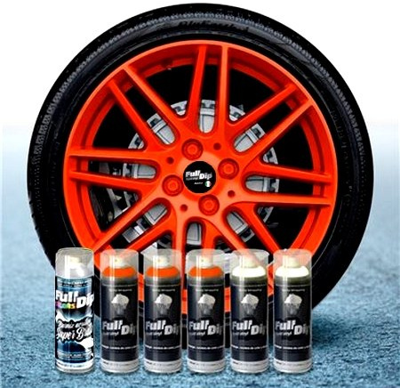 Full Dip Pack 6 x spray 400 ml orange fluo glans