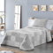 VIALMAN Leichte Bouti-Tagesdecke Sofia 21 für Einzelbett mit 90 cm Breite | Tagesdecke für 90 cm Bett | Größe Tagesdecke 180 x 270 cm, Grau