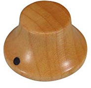 Boston Potiknopf, Bell Knob, Holz, Stallion, mit Zeiger, Ahorn, 25x14mm